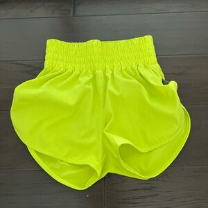 Vibrant Lime Athletic Shorts for Women